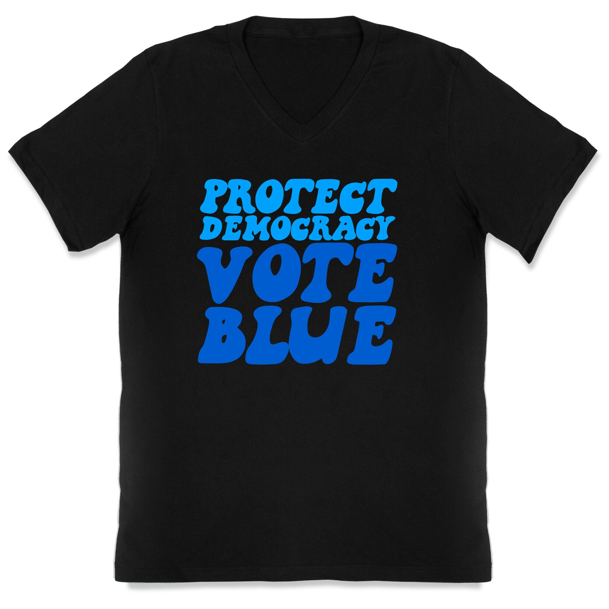 Protect Democracy Vote Blue V-Neck